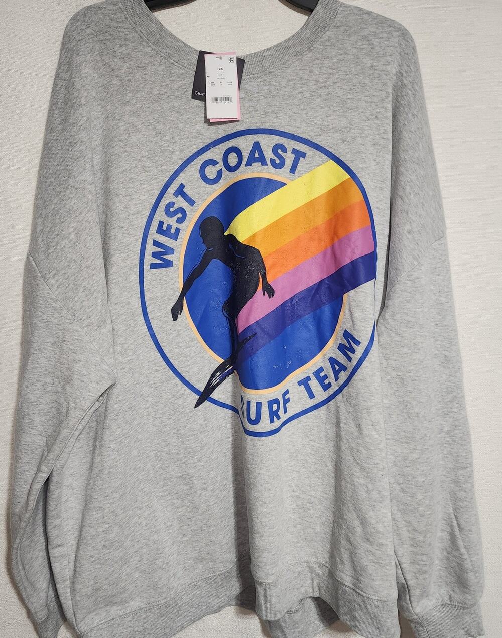 west coast surf team sweatshirt Grayson/thread 2X